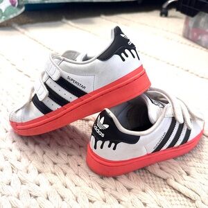 Adidas girls Superstar sneakers size 2